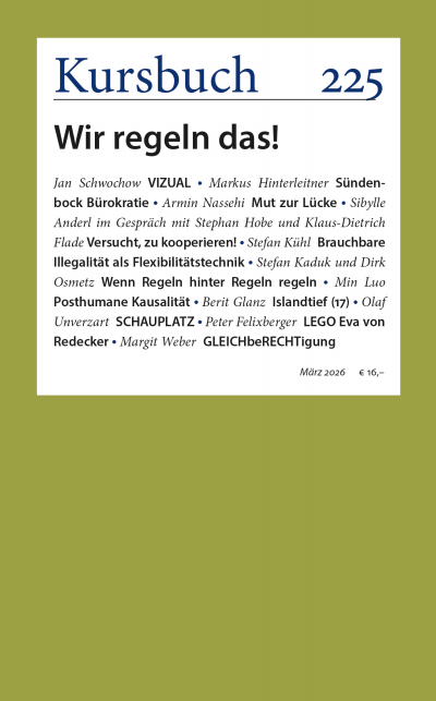 Cover der Ausgabe: Kursbuch Jahrgang 62 (2026), Heft 225