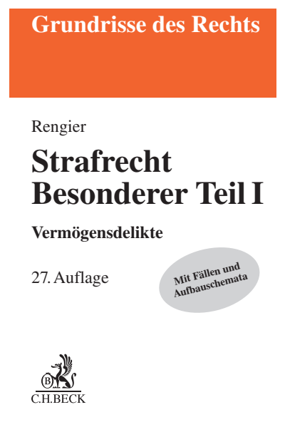 Cover des Buchs: Strafrecht Besonderer Teil I