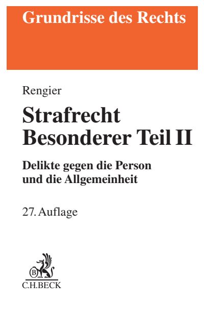 Cover des Buchs: Strafrecht Besonderer Teil II