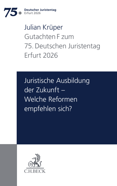 Cover des Buchs: Gutachten F zum 75. Deutschen Juristentag Erfurt 2026