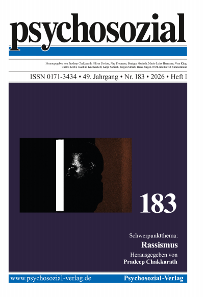 Cover der Ausgabe: psychosozial Jahrgang 49 (2026), Heft 1