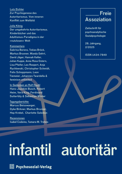 Cover der Ausgabe: Freie Assoziation Jahrgang 28 (2025), Heft 2