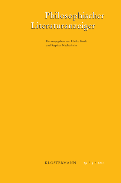 Cover der Ausgabe: Philosophischer Literaturanzeiger Jahrgang 79 (2026), Heft 3