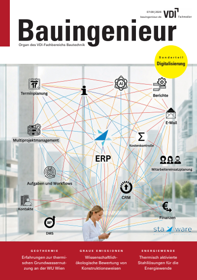 Cover der Ausgabe: Bauingenieur Jahrgang 101 (2026), Heft H07-08