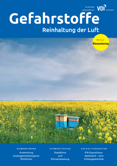 Cover der Ausgabe: Gefahrstoffe Jahrgang 86 (2026), Heft 05-06