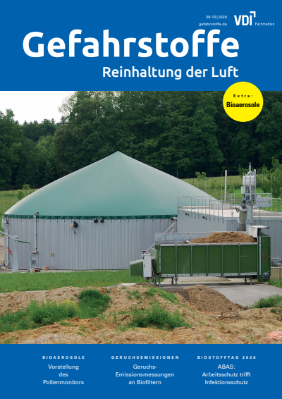 Cover der Ausgabe: Gefahrstoffe Jahrgang 86 (2026), Heft 09-10