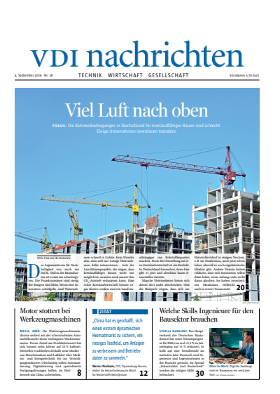 Cover der Ausgabe: VDI nachrichten Jahrgang 80 (2026), Heft 18