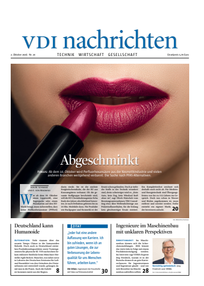 Cover der Ausgabe: VDI nachrichten Jahrgang 80 (2026), Heft 20