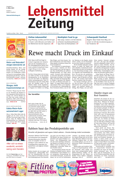 Cover der Ausgabe: Lebensmittel Zeitung Jahrgang 73 (2021), Heft 9
