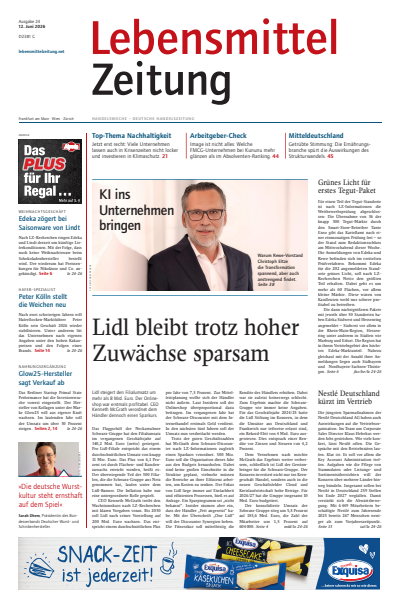 Cover der Ausgabe: Lebensmittel Zeitung Jahrgang 78 (2026), Heft 24