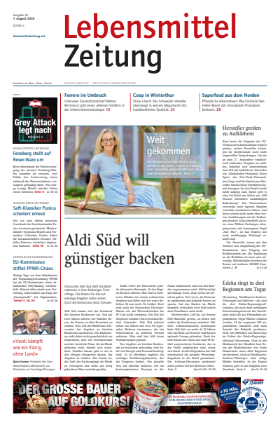 Cover der Ausgabe: Lebensmittel Zeitung Jahrgang 78 (2026), Heft 32
