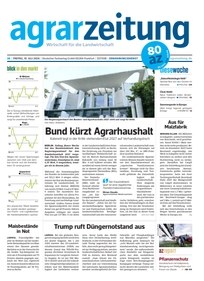 Cover der Ausgabe: agrarzeitung Jahrgang 81 (2026), Heft 28
