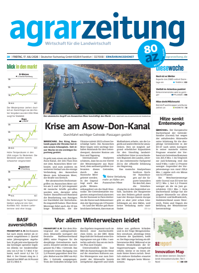 Cover der Ausgabe: agrarzeitung Jahrgang 81 (2026), Heft 29