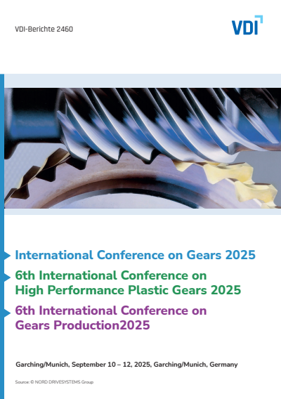 Cover des Buchs: International Conference on Gears 2025