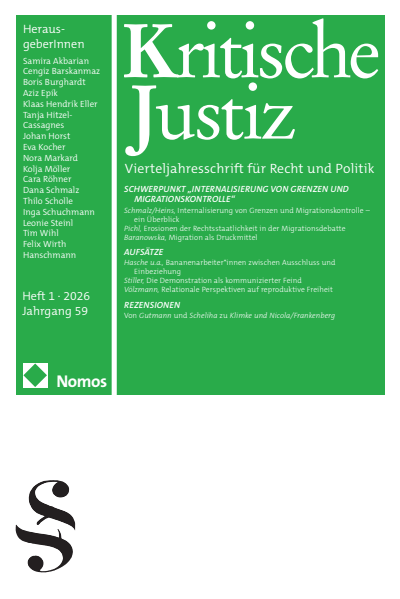 Cover der Ausgabe: KJ Kritische Justiz Jahrgang 59 (2026), Heft 1