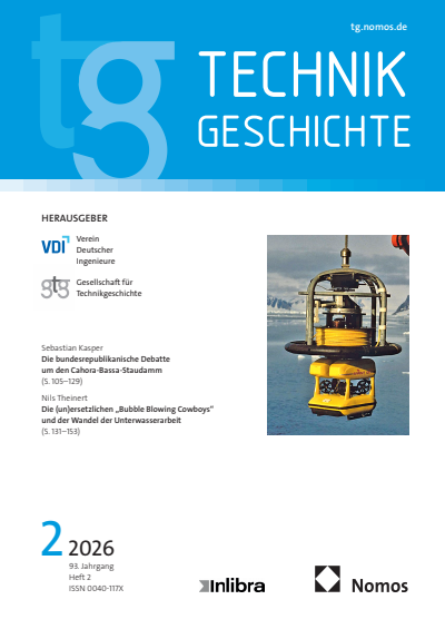 Cover der Ausgabe: TG Technikgeschichte Jahrgang 93 (2026), Heft 2