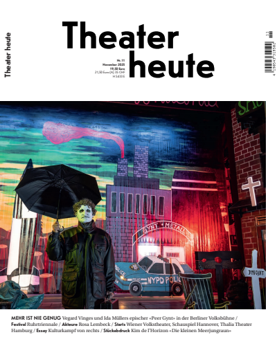 Cover der Ausgabe: Theater heute Jahrgang 66 (2025), Heft 11