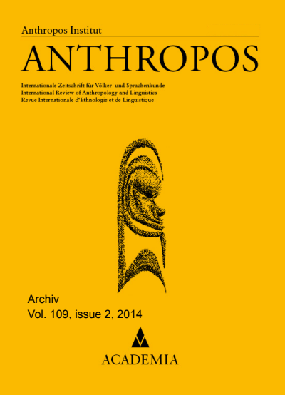 Cover der Ausgabe: Anthropos Jahrgang 109 (2014), Heft 2