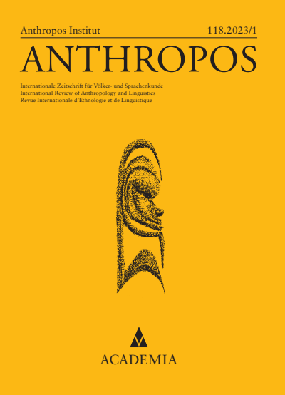 Cover der Ausgabe: Anthropos Jahrgang 118 (2023), Heft 1