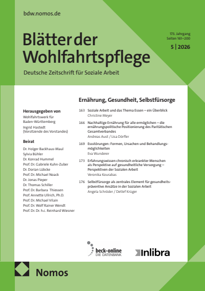 Cover der Ausgabe: Blätter der Wohlfahrtspflege (BdW) Jahrgang 173 (2026), Heft 5