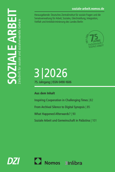 Cover der Ausgabe: Soziale Arbeit Jahrgang 75 (2026), Heft 3