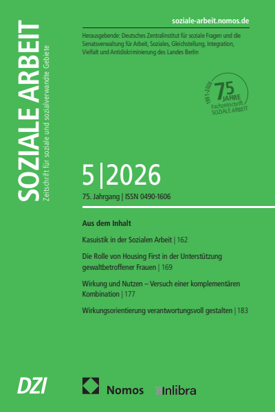 Cover der Ausgabe: Soziale Arbeit Jahrgang 75 (2026), Heft 5