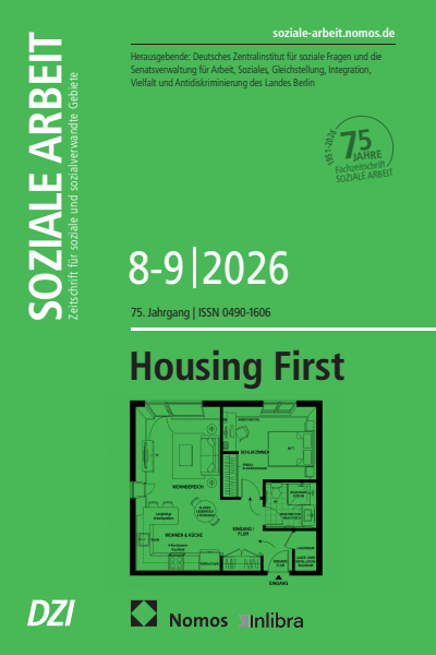 Cover der Ausgabe: Soziale Arbeit Jahrgang 75 (2026), Heft 8-9
