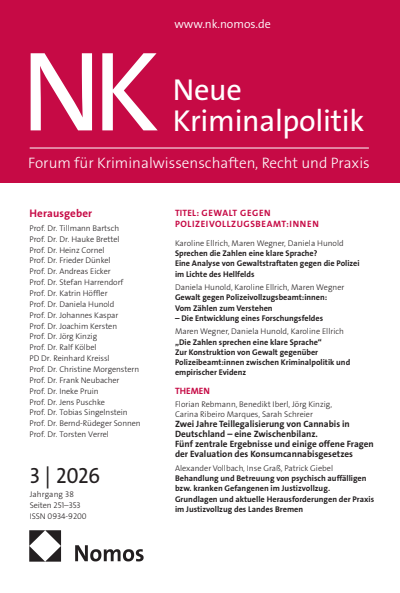 Cover der Ausgabe: NK Neue Kriminalpolitik Jahrgang 38 (2026), Heft 3