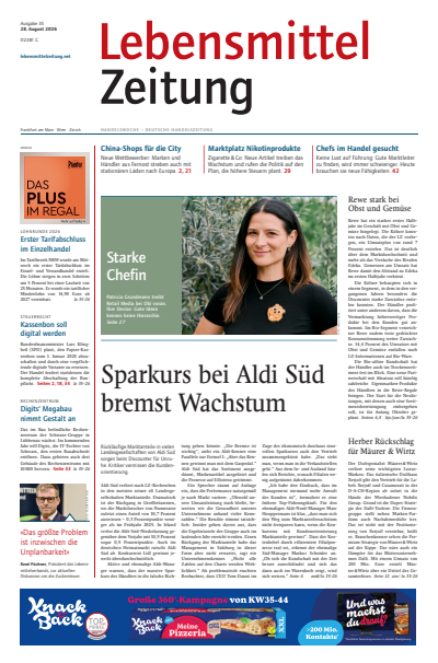 Cover der Ausgabe: Lebensmittel Zeitung Jahrgang 78 (2026), Heft 35