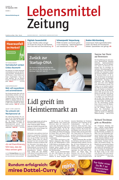 Cover der Ausgabe: Lebensmittel Zeitung Jahrgang 78 (2026), Heft 38