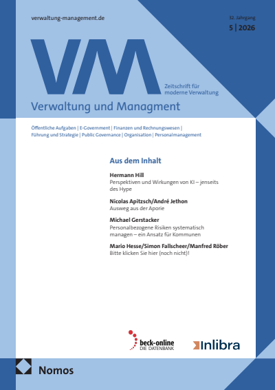 Cover der Ausgabe: VM Verwaltung & Management Jahrgang 32 (2026), Heft 5