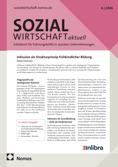 Cover der Ausgabe: Sozialwirtschaft aktuell (SWa) Jahrgang 35 (2025), Heft 6