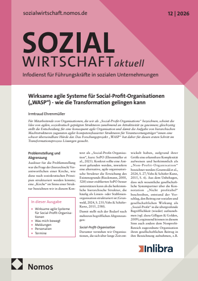Cover der Ausgabe: Sozialwirtschaft aktuell (SWa) Jahrgang 36 (2026), Heft 12