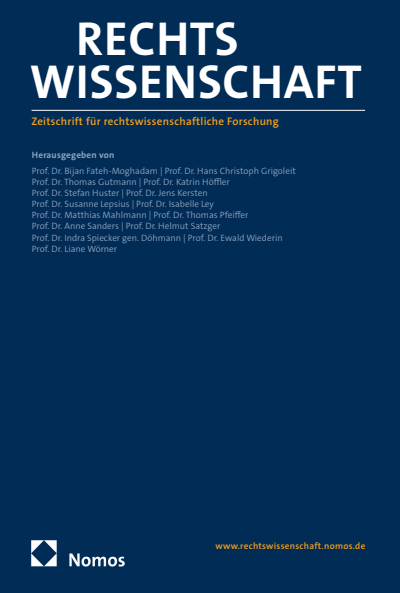 Cover der Ausgabe: RW Rechtswissenschaft Jahrgang 16 (2025), Heft 3
