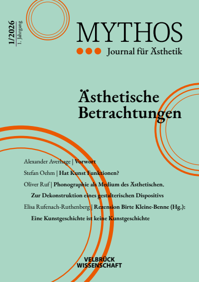 Cover der Ausgabe: Mythos Jahrgang 1 (2026), Heft 1