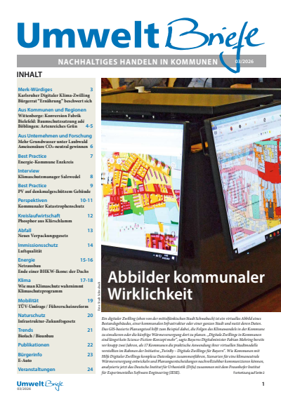 Cover der Ausgabe: UmweltBriefe Jahrgang 30 (2026), Heft 3
