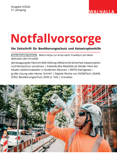 Cover der Ausgabe: Notfallvorsorge Jahrgang 57 (2026), Heft 3