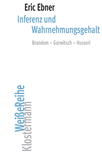 Cover des Buchs: Inferenz und Wahrnehmungsgehalt