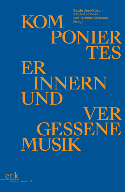 Cover des Buchs: Komponiertes Erinnern und vergessene Musik