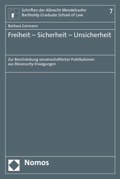 Cover des Buchs: Freiheit – Sicherheit – Unsicherheit