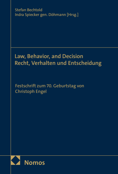 Cover des Buchs: Law, Behavior, and Decision – Recht, Verhalten und Entscheidung