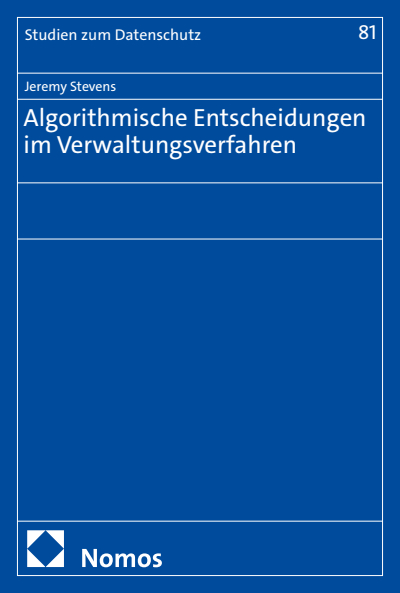 Cover des Buchs: Algorithmische Entscheidungen im Verwaltungsverfahren