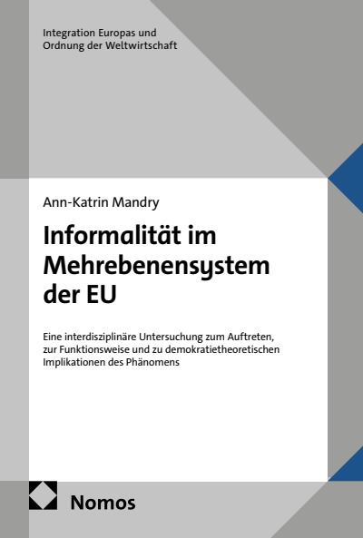 Cover des Buchs: Informalität im Mehrebenensystem der EU
