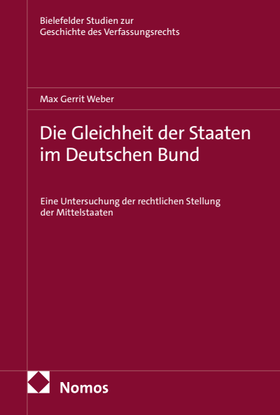 Cover des Buchs: Die Gleichheit der Staaten im Deutschen Bund