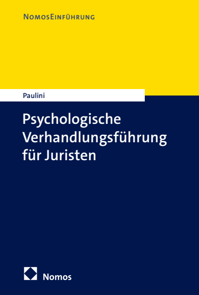 Cover des Buchs: Psychologische Verhandlungsführung für Juristen