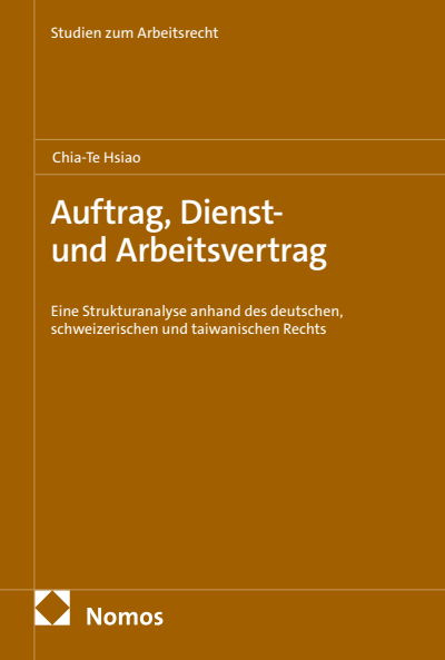 Cover des Buchs: Auftrag, Dienst- und Arbeitsvertrag