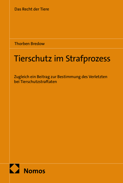 Cover des Buchs: Tierschutz im Strafprozess