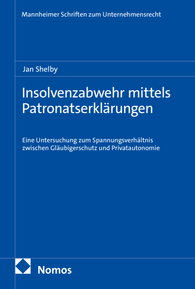 Cover des Buchs: Insolvenzabwehr mittels Patronatserklärungen
