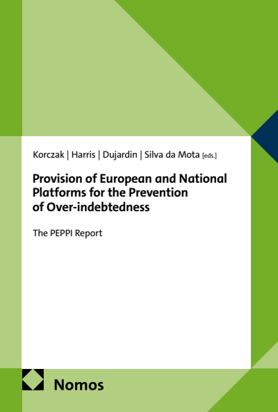 Cover des Buchs: Provision of European and National Platforms for the Prevention of Over-indebtedness