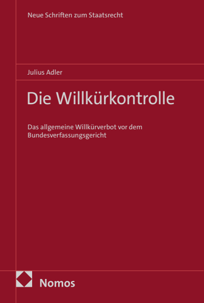 Cover des Buchs: Die Willkürkontrolle